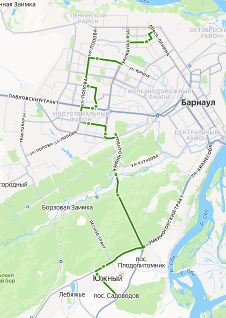 Автобус 51 Барнаул - Школа садоводов - Гипермаркет Алтай - расписание, маршрут, остановки Маршрут движения автобуса 51 в Барнауле - Школа садоводов - Гипермаркет Алтай