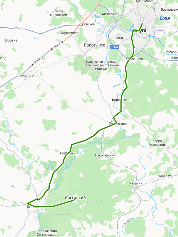 Автобус 502 - Сосенский - Калуга - расписание, маршрут, остановки Маршрут движения автобуса 502 - Сосенский - Калуга