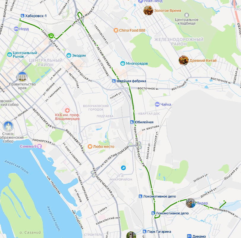 Автобус 20 Хабаровск - Индустриальный парк - Железнодорожный вокзал - расписание, маршрут, остановки Маршрут движения автобуса 20 в Хабаровске - Индустриальный парк - Железнодорожный вокзал