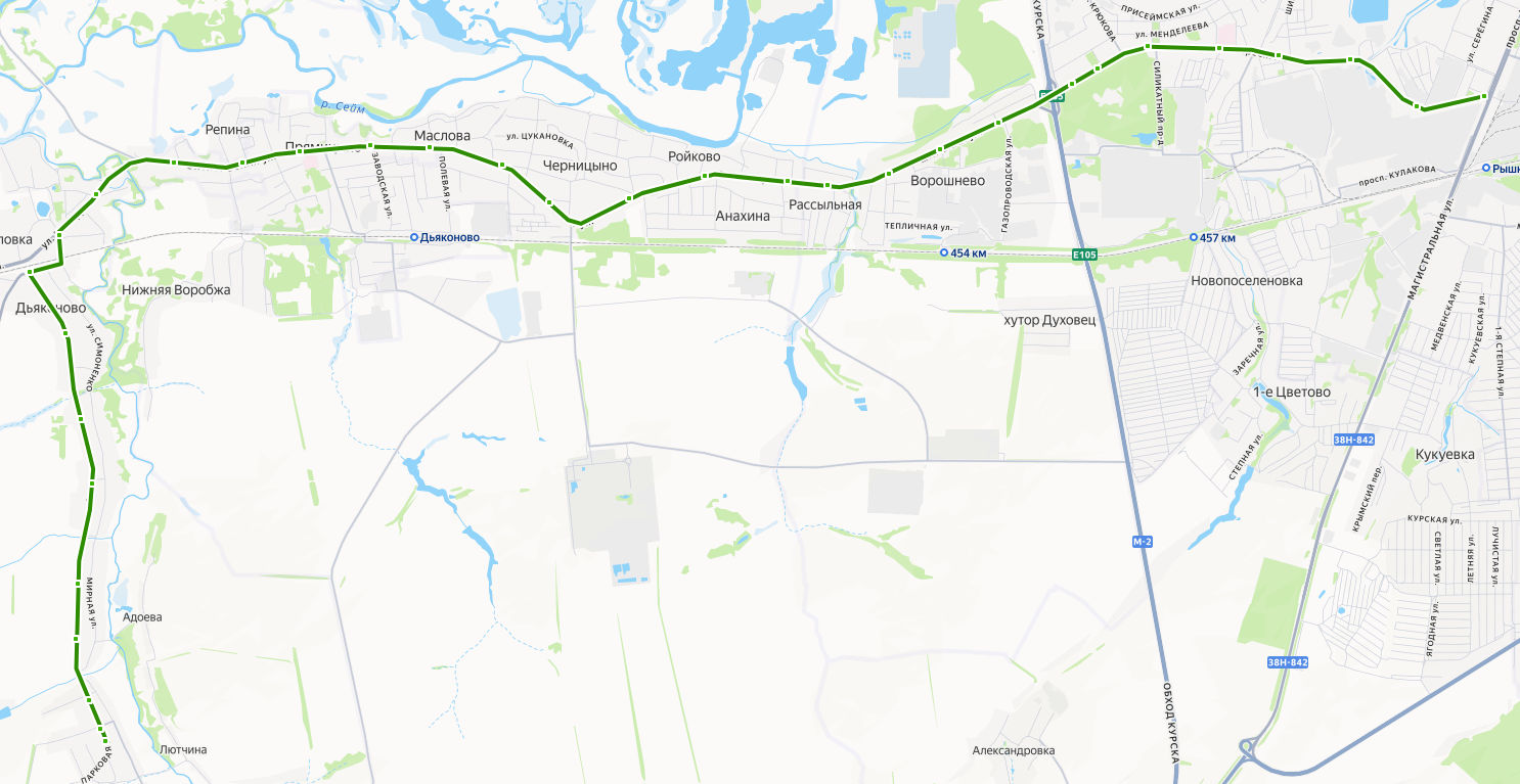 Автобус 145 - Курск - Колхоз Россия - расписание, маршрут, остановки Маршрут движения автобуса 145 - Курск - Колхоз Россия