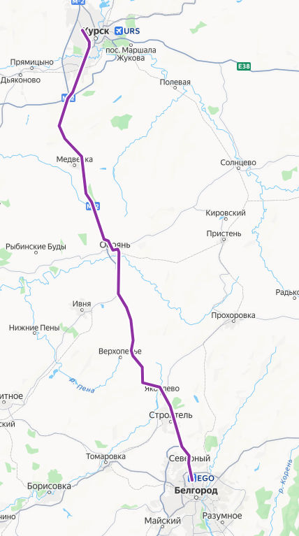 Автобус 2746 - Курск - Белгород - расписание, маршрут, остановки Маршрут движения автобуса 2746 - Курск - Белгород