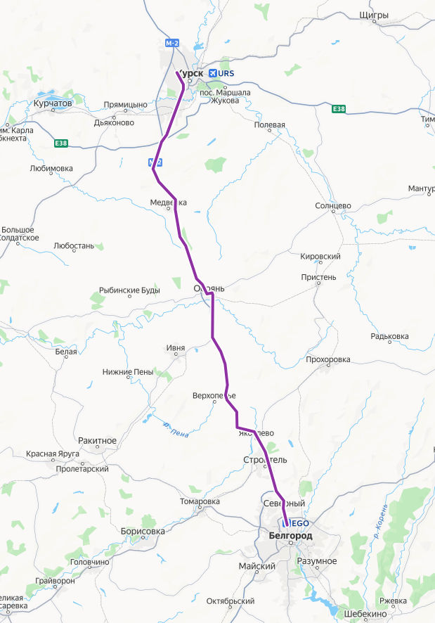 Автобус 4785 - Белгород - Курск - расписание, маршрут, остановки Маршрут движения автобуса 4785 - Белгород - Курск