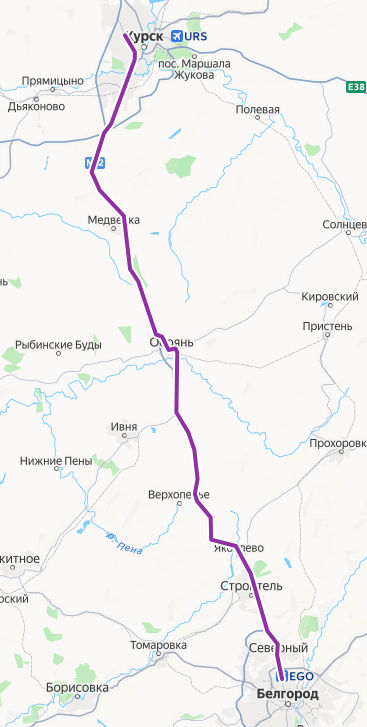 Автобус 4785 - Курск - Белгород - расписание, маршрут, остановки Маршрут движения автобуса 4785 - Курск - Белгород