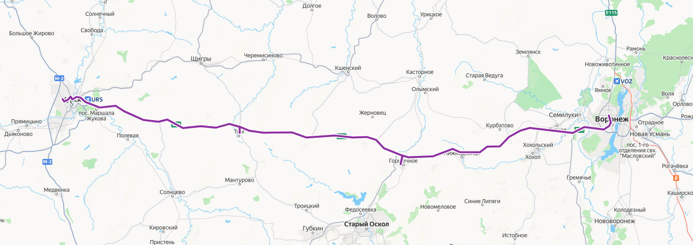 Автобус 6226 - Воронеж - Курск - расписание, маршрут, остановки Маршрут движения автобуса 6226 - Воронеж - Курск