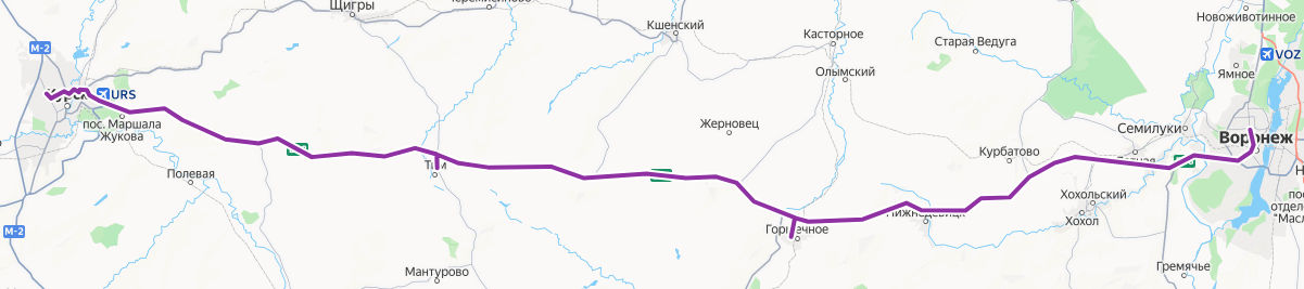 Автобус 6226 - Курск - Воронеж - расписание, маршрут, остановки Маршрут движения автобуса 6226 - Курск - Воронеж