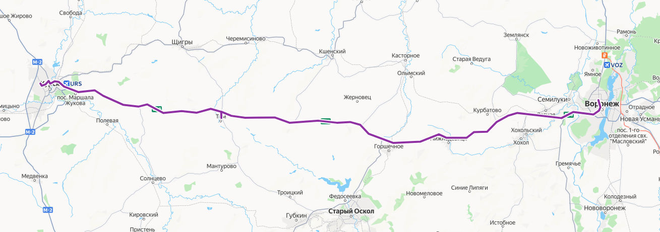 Автобус 835 - Воронеж - Курск - расписание, маршрут, остановки Маршрут движения автобуса 835 - Воронеж - Курск