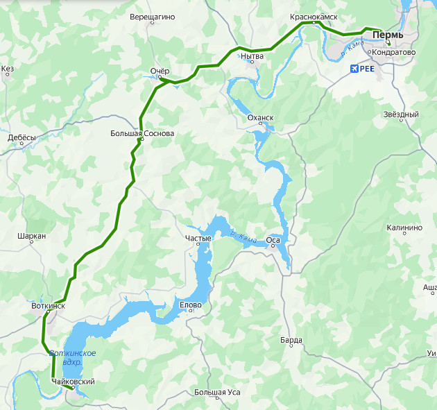 Автобус 740 - Пермь - Чайковский - расписание, маршрут, остановки Маршрут движения автобуса 740 - Пермь - Чайковский