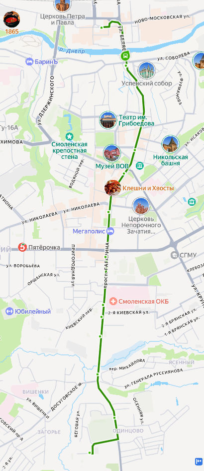 Автобус 31к Смоленск - площадь Желябова - ЖК Загорье - расписание, маршрут, остановки Маршрут движения автобуса 31к в Смоленске - площадь Желябова - ЖК Загорье