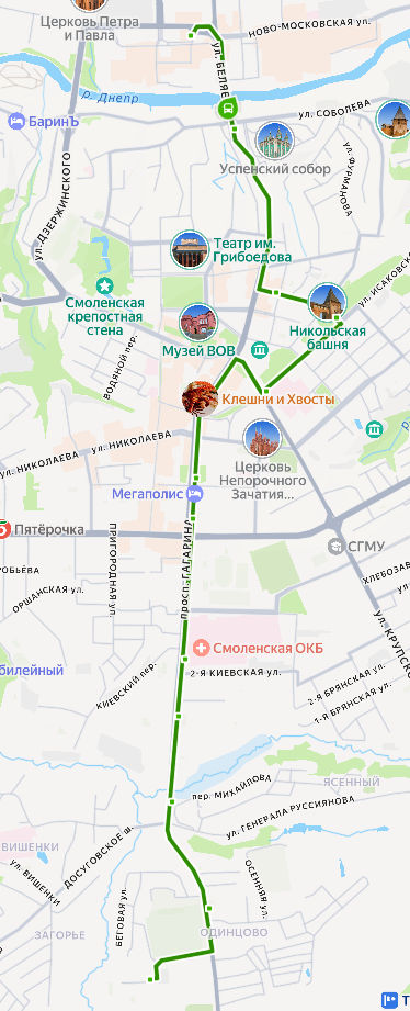 Автобус 31к Смоленск - ЖК Загорье - Колхозная площадь - расписание, маршрут, остановки Маршрут движения автобуса 31к в Смоленске - ЖК Загорье - Колхозная площадь