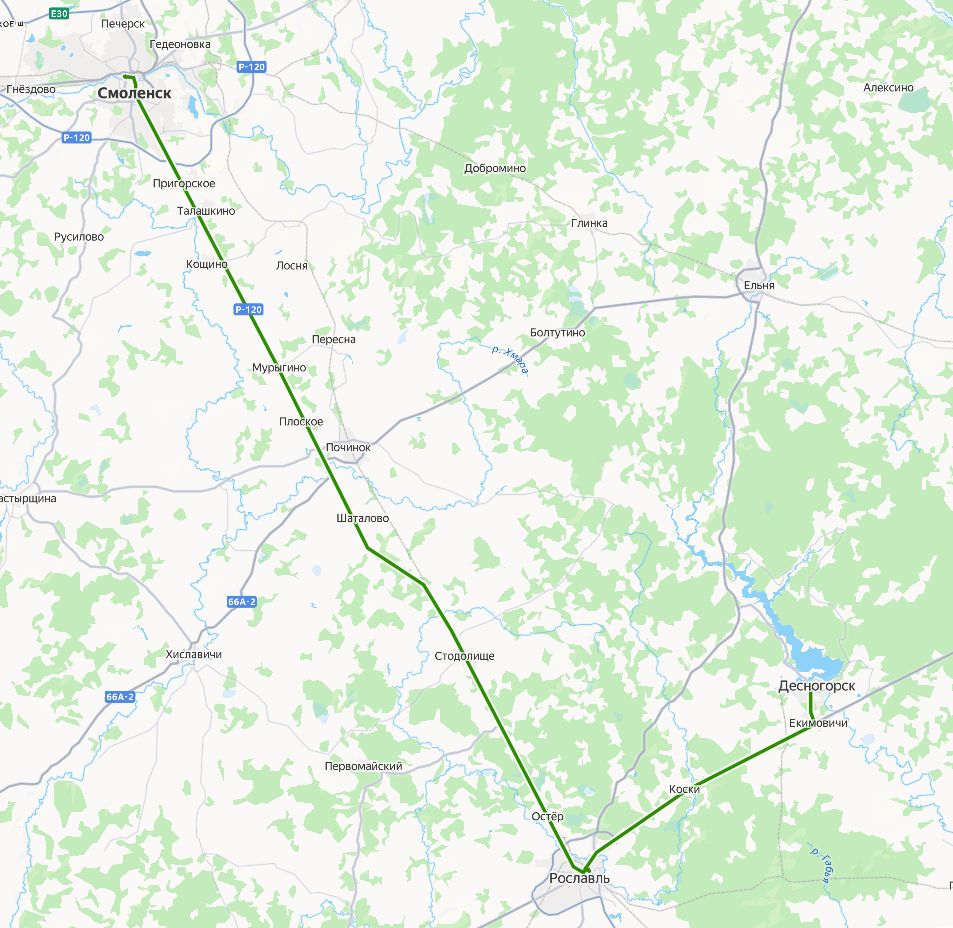 Автобус 502 - Смоленск - Рославль - Десногорск - расписание, маршрут, остановки Маршрут движения автобуса 502 - Смоленск - Рославль - Десногорск