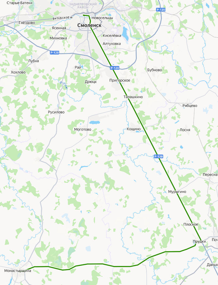 Автобус 635 - Смоленск - Монастырщина - расписание, маршрут, остановки Маршрут движения автобуса 635 - Смоленск - Монастырщина