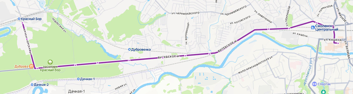 Маршрутка 1н Смоленск - Красный Бор - площадь Желябова - расписание, маршрут, остановки Маршрут движения маршрутки 1н в Смоленске - Красный Бор - площадь Желябова