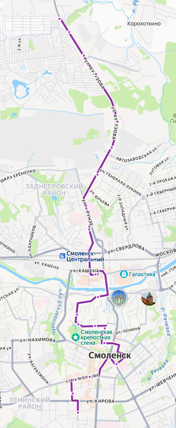 Маршрутка 21 Смоленск - ул. Пригородная - Корохоткино - расписание, маршрут, остановки Маршрут движения маршрутки 21 в Смоленске - ул. Пригородная - Корохоткино