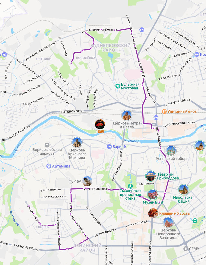 Маршрутка 38 Смоленск - мкр. Королёвка, д. 15а - ул. Кловская - расписание, маршрут, остановки Маршрут движения маршрутки 38 в Смоленске - мкр. Королёвка, д. 15а - ул. Кловская