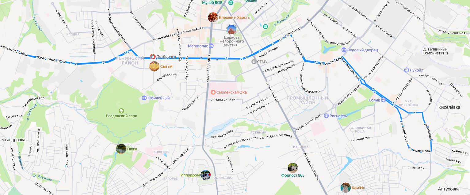 Троллейбус 3 Смоленск - НПО Аркада - Школа 37 - расписание, маршрут, остановки Маршрут движения троллейбуса 3 в Смоленске - НПО Аркада - Школа 37