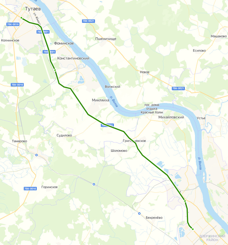 Автобус 161к - Тутаев - Ярославль - расписание, маршрут, остановки Маршрут движения автобуса 161к - Тутаев - Ярославль